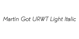 Martin Got URWT Light Italic Font