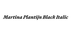 Martina Plantijn Black Italic Font