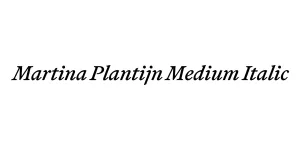 Martina Plantijn Medium Italic Font