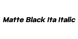 Matte Black Ita Italic Font