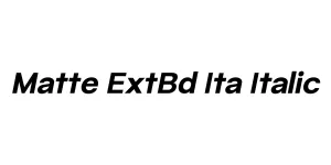 Matte ExtBd Ita Italic Font