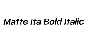 Matte Ita Bold Italic Font