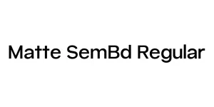 Matte SemBd Regular Font