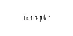Max Regular Font