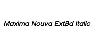 Maxima Nouva ExtBd Italic Font