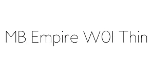 MB Empire W01 Thin Font