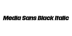 Media Sans Black Italic Font