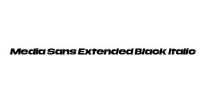 Media Sans Extended Black Italic Font