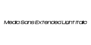 Media Sans Extended Light Italic Font