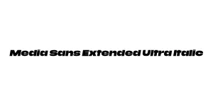 Media Sans Extended Ultra Italic Font
