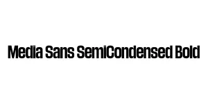 Media Sans SemiCondensed Bold Font