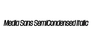 Media Sans SemiCondensed Italic Font