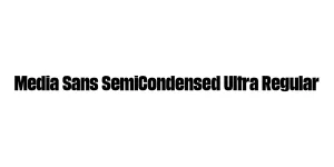 Media Sans SemiCondensed Ultra Regular Font