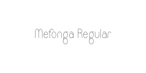 Mefonga Regular Font