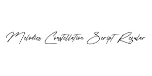 Melodies Constellation Script Regular Font