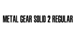 Metal Gear Solid 2 Regular Font