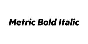 Metric Bold Italic Font