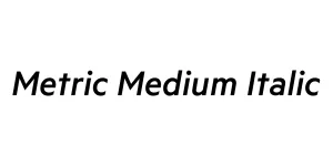Metric Medium Italic Font