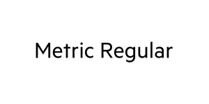Metric Regular Font