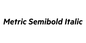 Metric Semibold Italic Font