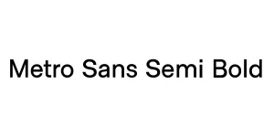 Metro Sans Semi Bold Font