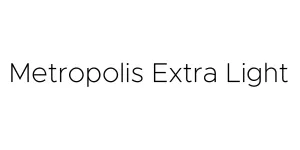 Metropolis Extra Light Font