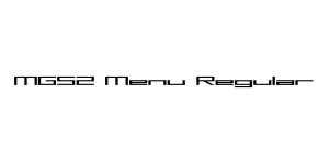 MGS2 Menu Regular Font