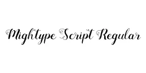 Mightype Script Regular Font