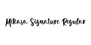 Mikasa Signature Regular Font