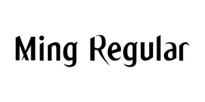 Ming Regular Font