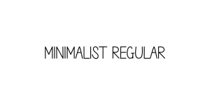 Minimalist Regular Font