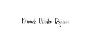 Miracle Winter Regular Font