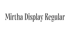 Mirtha Display Regular Font