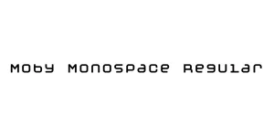 Moby Monospace Regular Font