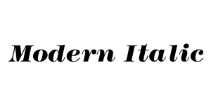 Modern Italic Font