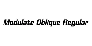 Modulate Oblique Regular Font