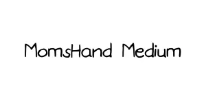 MomsHand Medium Font