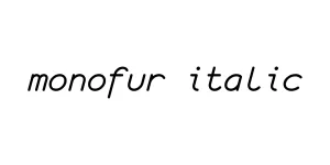 monofur italic Font
