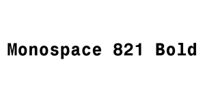 Monospace 821 Bold Font