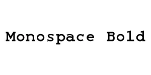 Monospace Bold Font