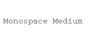 Monospace Medium Font