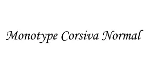 Monotype Corsiva Normal Font
