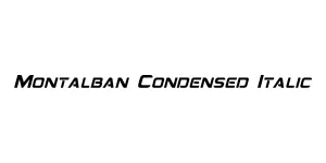 Montalban Condensed Italic Font