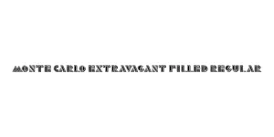 Monte Carlo Extravagant Filled Regular Font