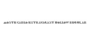 Monte Carlo Extravagant Hollow Regular Font