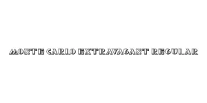 Monte Carlo Extravagant Regular Font