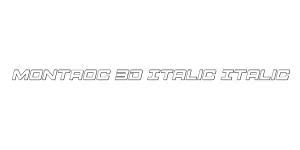 Montroc 3D Italic Italic Font