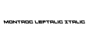 Montroc Leftalic Italic Font