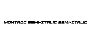 Montroc Semi-Italic Semi-Italic Font