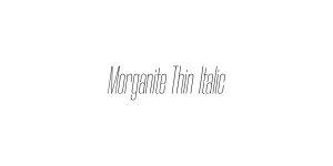 Morganite Thin Italic Font